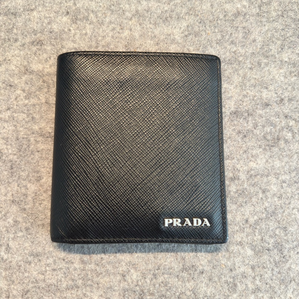 Prada Black Saffiano Leather Card Holder